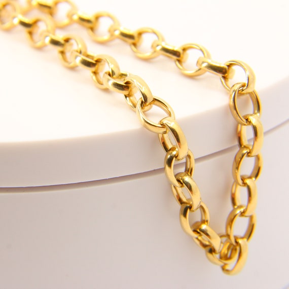 Vintage 9ct Belcher Chain Necklace Hallmarked 199… - image 7