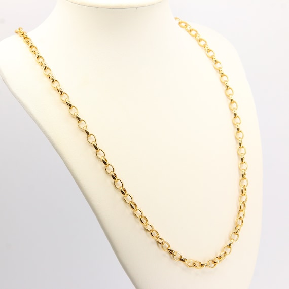 Vintage 9ct Belcher Chain Necklace Hallmarked 199… - image 1