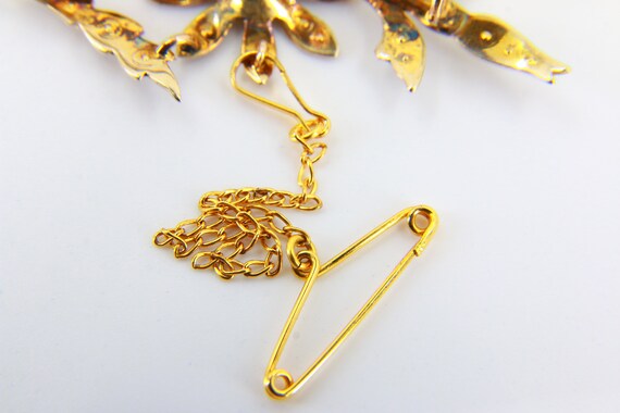Antique Edwardian 9ct Gold Pearl Set Floral Spay … - image 2