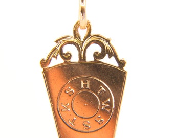 Antique 9ct Gold Masonic HTWSSTKS Pendant Hallmarked 9 Carat Fob Mason Insignia Charm