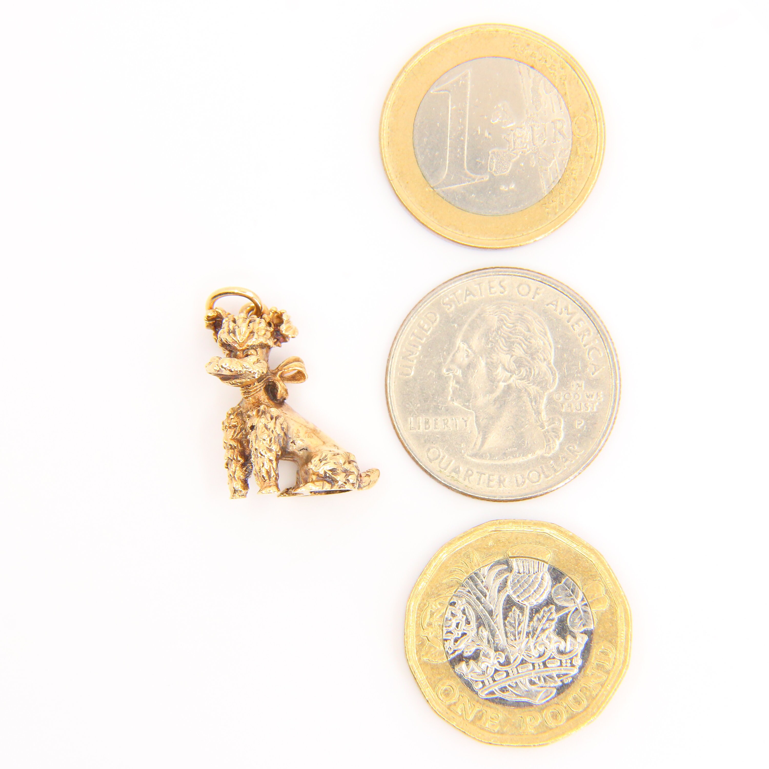Vintage 9ct Poodle Charm Yellow Gold Detailed Dog Pendant Animal Hallmarked  - Etsy