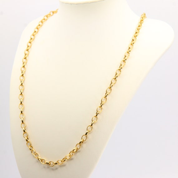 Vintage 9ct Belcher Chain Necklace Hallmarked 199… - image 3