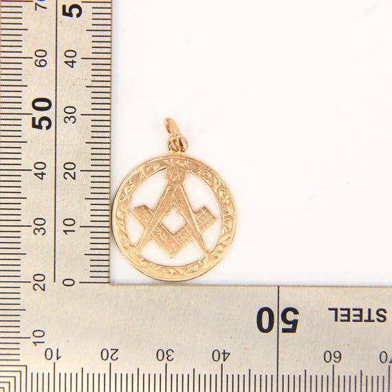 アンティーク 9ct フリーメイソンペンダント 刻印入り 1908年 