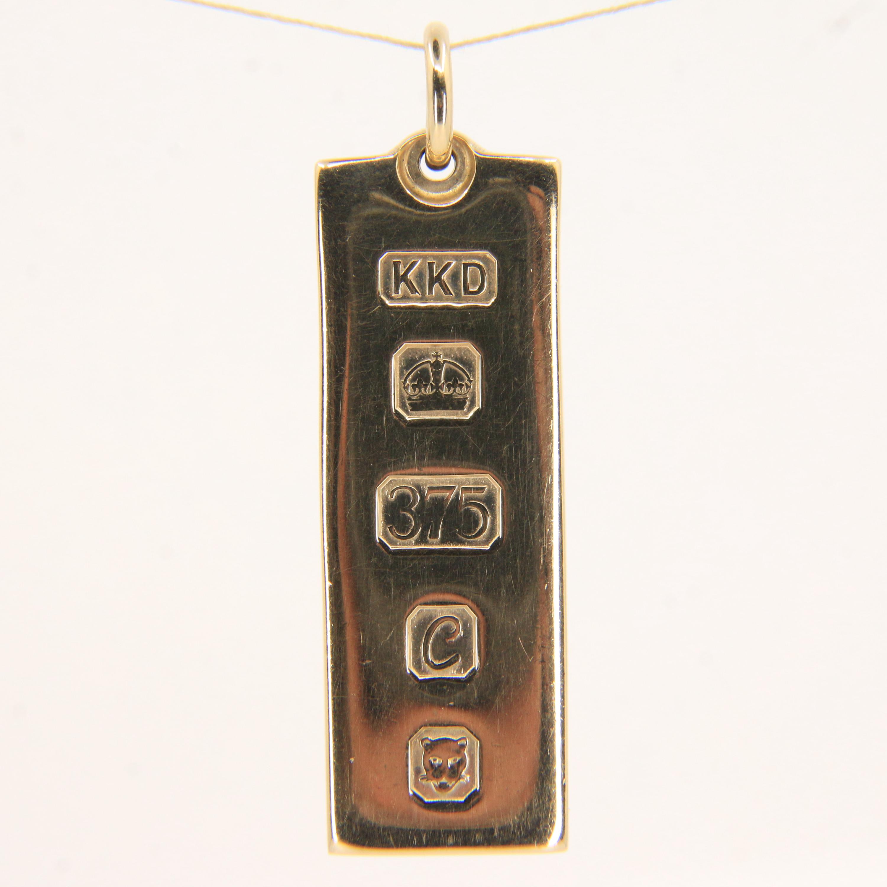 1oz Silver Ingot Pendant - Etsy UK