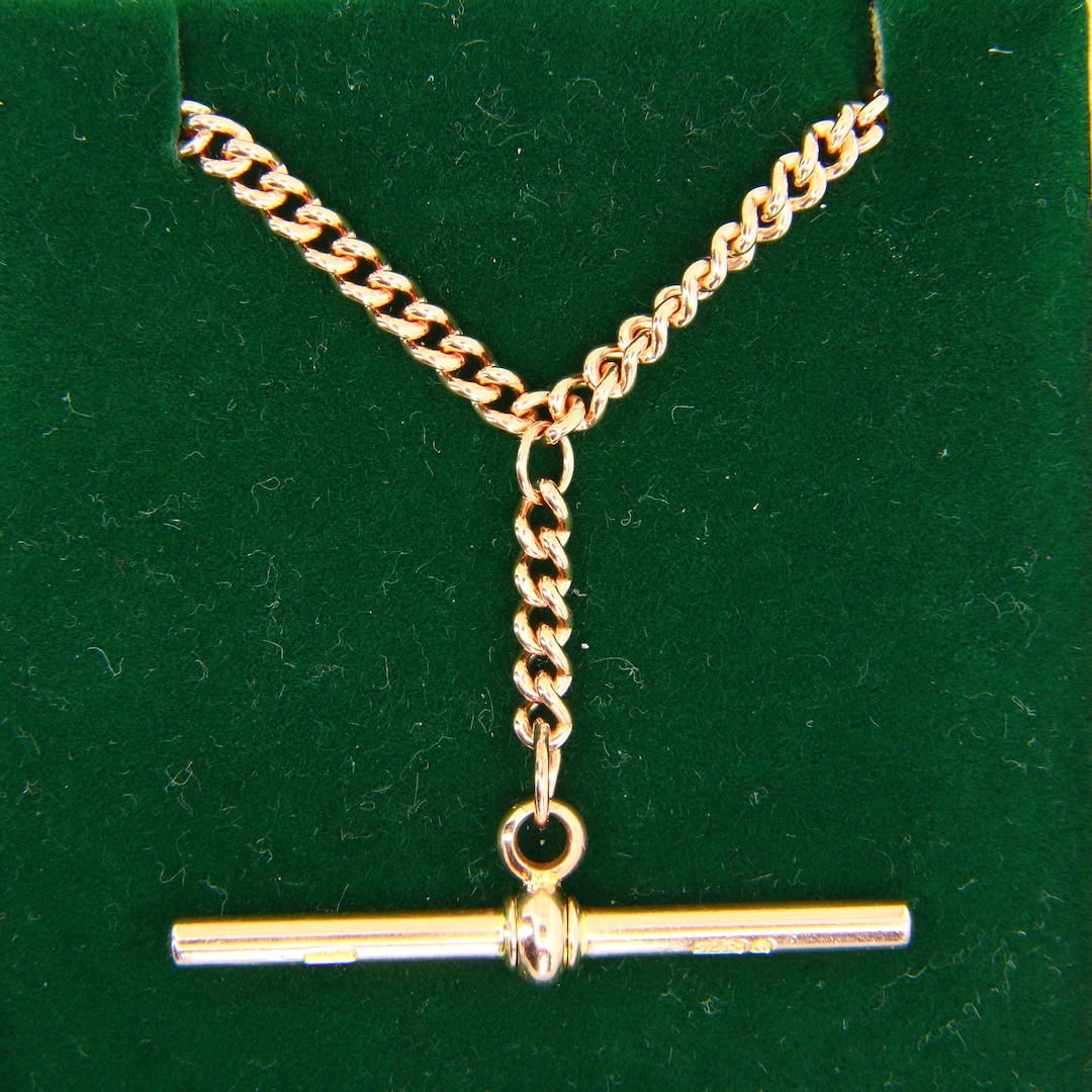 9ct Classic Straight Rose Gold Solid T-Bar & 18