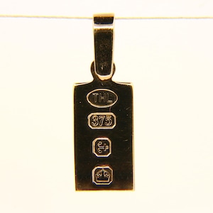 Vintage 9ct Gold Ingot Charm – Solid Hallmarked 9 Carat Gold Pendant