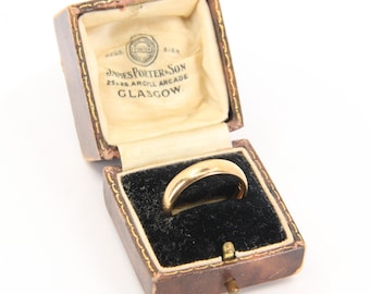 Vintage Ehering aus 18 Karat Gelbgold mit Hallmarking - Birmingham 1971 Größe O mit Box
