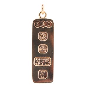 Vintage 9ct Hallmarked Sheffield 1979 Guldtackahänge 14.1g Investeringsgåva