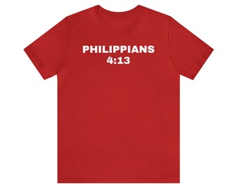 T-shirt à manches courtes en jersey unisexe Bible Verse