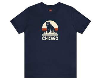 Chicago Football Tee, Chicago Pride City Tee, Chicago Tee, Shirt, Unisex Jersey Short Sleeve Tee
