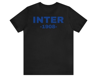 Inter Mailand 1908 Italienischer Fußball Unisex Jersey Kurzarm T-Shirt