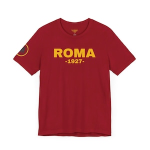 Roma Soccer Tribute T-Shirt -Tee Unisex Jersey Short Sleeve Tee