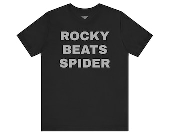Retro Rocky Balboa T-Shirt | Vintage Boxing Tee | Classic 80s Movie Fan Gift | Rocky Beats Spider Unisex Jersey Short Sleeve Tee
