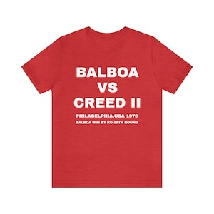 Balboa vs Creed Rocky 2 Unisex Jersey Short Sleeve Tee