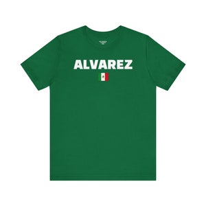 Alvarez Boxing T-Shirt Patriotic Apparel for Boxing Fans - Support Your Champion Alvarez Boxing Mexican Boxing Icon Jersey Short Sleeve T