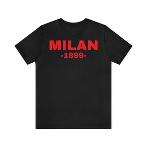 Milan 1899 Italian Soccer Unisex Jersey Short Sleeve Tee
