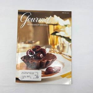 Gourmet Magazine June 1996: Chocolate Cherry Tartlets Cover - Vintage Recipe