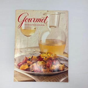 Gourmet Magazine August 1996: Tomato Bread Salad Cover, Vintage Food & Wine Recipes