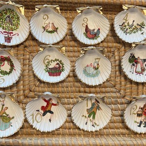 12 days of Christmas Ornament Shell Set