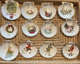 12 days of Christmas Ornament Shell Set
