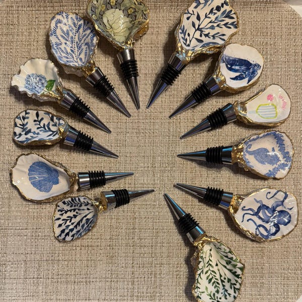 Oyster Wine Stoppers (Silver)