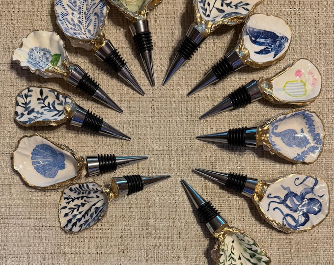Oyster Wine Stoppers (Silver)