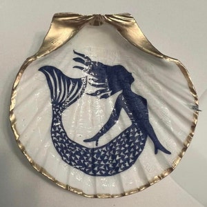 Mermaid “Siren of the Sea” Shell Dish Decor