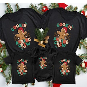 Cookie Back Crew Shirt, die Cookie Crew, Familien Weihnachtsshirt, Cookie Shirt, Weihnachtsbäcking Shirt, passende Familien Shirts, Lebkuchen