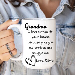Personalized Gift For Grandma, Mothers Day Mug, Gift From GrandKids, Keepsake Gift, Custom Mothers Day Gift, Grandma Christmas Gift