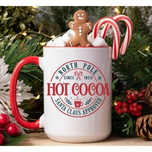 北極クリスマスマグ、クリスマスコーヒーマグ、ホットココアマグ、シークレットサンタギフト、ホワイトエレファントギフト、同僚へのギフト、クリスマスギフト