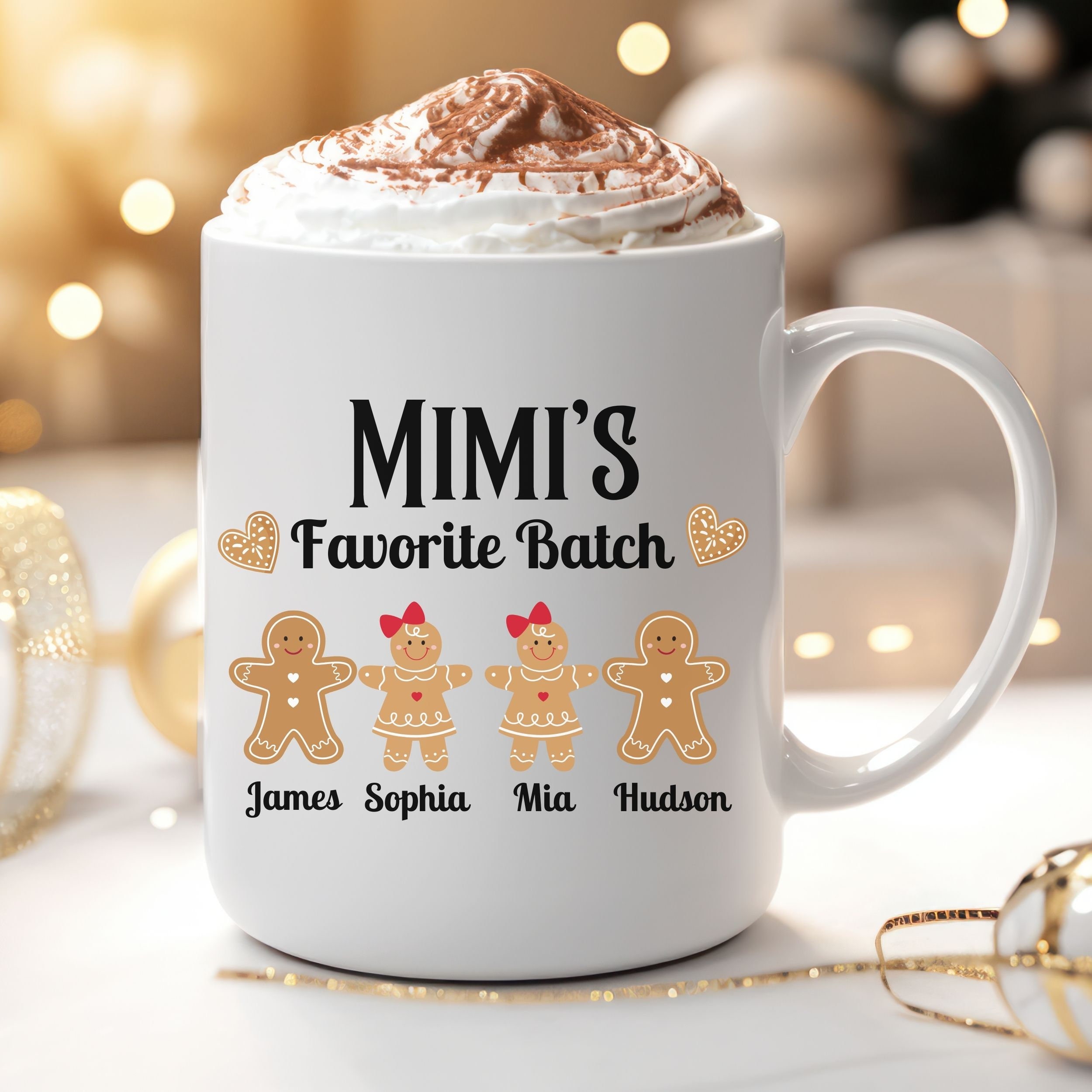 Nana's Favorite Batch, Personalized Christmas Mug, Personalized Grandma ...
