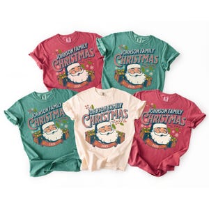 Custom Family Christmas Shirt Comfort Colors Matching Family Christmas Tshirt Personalized Name Christmas Shirt Christmas Gift For Mom