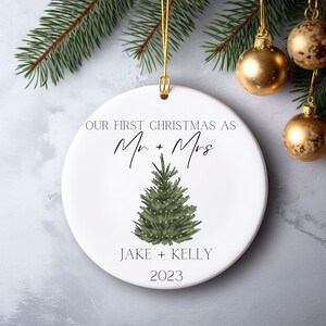 First Christmas Married Ornament - Christmas Gift - Our First Christmas as Mr and Mr Ornament - Personalized Christmas Ornament - Gift for