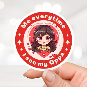 K-Drama Sticker: Oppa Love, Korean Stickers, Korean Drama Merch for Fans