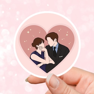 King The Land K-Drama Sticker: Won & Sa-rang Love, Korean Drama Merch