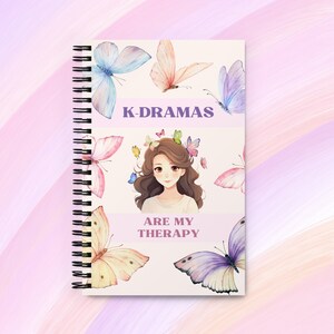 K-Drama Notebook: K-Dramas Are My Therapy, Dotted Journal for K-Drama Lovers, Korean Drama Stationery