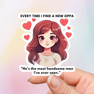 K-Drama Oppa Sticker, Korean Drama Merch, K-Drama Fan Gift