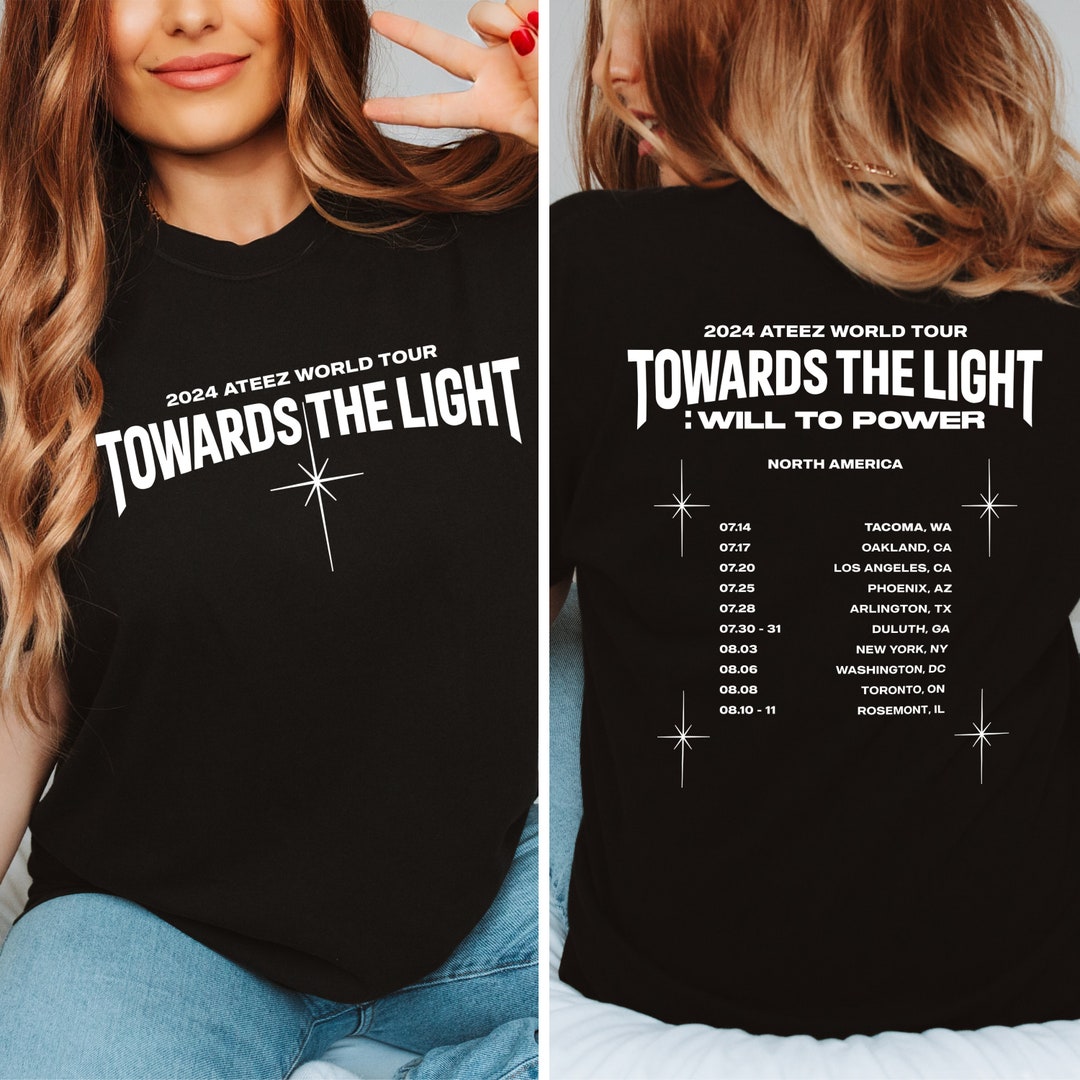 Ateez Towards the Light: Will to Power T-shirt, 2024 ATEEZ World Tour