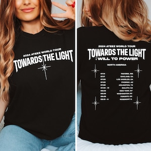 ATEEZ Towards The Light Tour T-Shirt, 2024 ATEEZ Concert Shirt, Atiny Gift, Comfort Colors Quality
