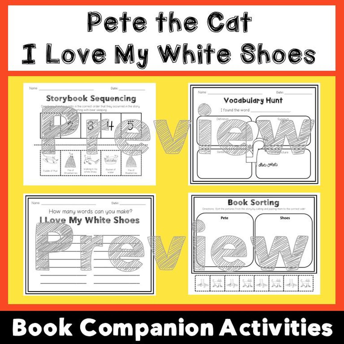 Pete the Cat I Love My White Shoes Book Companion I Reading Activities ...