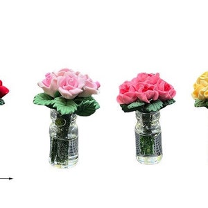 Mini Vase Car Decor Handcrafted Roses Decor for Car Unique Car Interior and Home Decor Accent Car Decor and Car Accessories Gift image 8