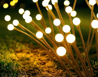 Luz nocturna LED solar Firefly para decoración de jardín y patio al aire libre