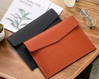 Travel Documents Holder, Leather A4 File Bag, Waterproof File Folder Organizer, Leather Document Folder