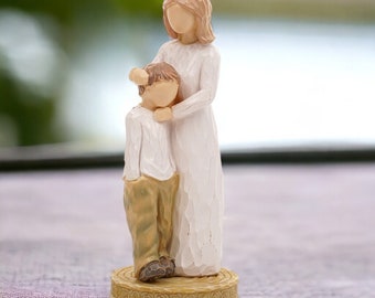 mothers day miniature sculpture art figurine mother and child gift for mom