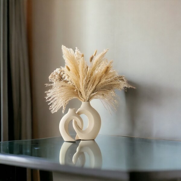 Nordic Style Ceramic Vase - Modern Home and Office Decor | Minimalist Shelf Accessories for Elegant Room Enhancement