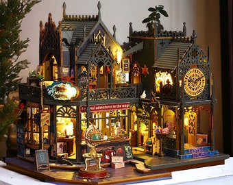 Bricolage petite maison en bois fantaisie magique miniature puzzle jouet gothique