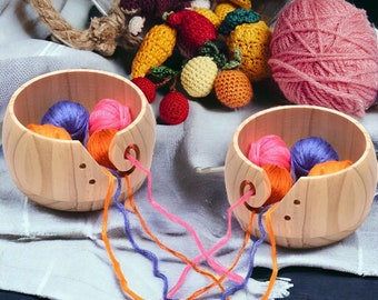 Ecofriendly Bamboo Yarn Storage Bowl Organizer Knitted Crochet Wool Storage Bowl Handmade Sewing Needlework Supplies Storage