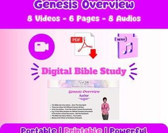 Genesis Overview Audio/Video digital bible course & printable bible study aid. This bible book overview will revolutionize your bible study!