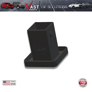 Vast Concepts 2&quot; Universal Hitch Receiver Cover | No Pin Hitch Cover - Black UNVL-HC02