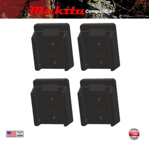 Vast Concepts Makita 18V Lockable Battery Mount - Black, Gray or Red (4 Pack) MKTA-BM18